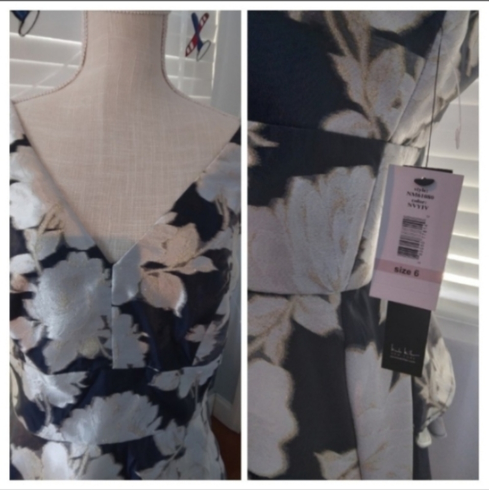 Nicole Miller New York Floral Fit and Flare Cocktail Dress - Picture 5 of 6